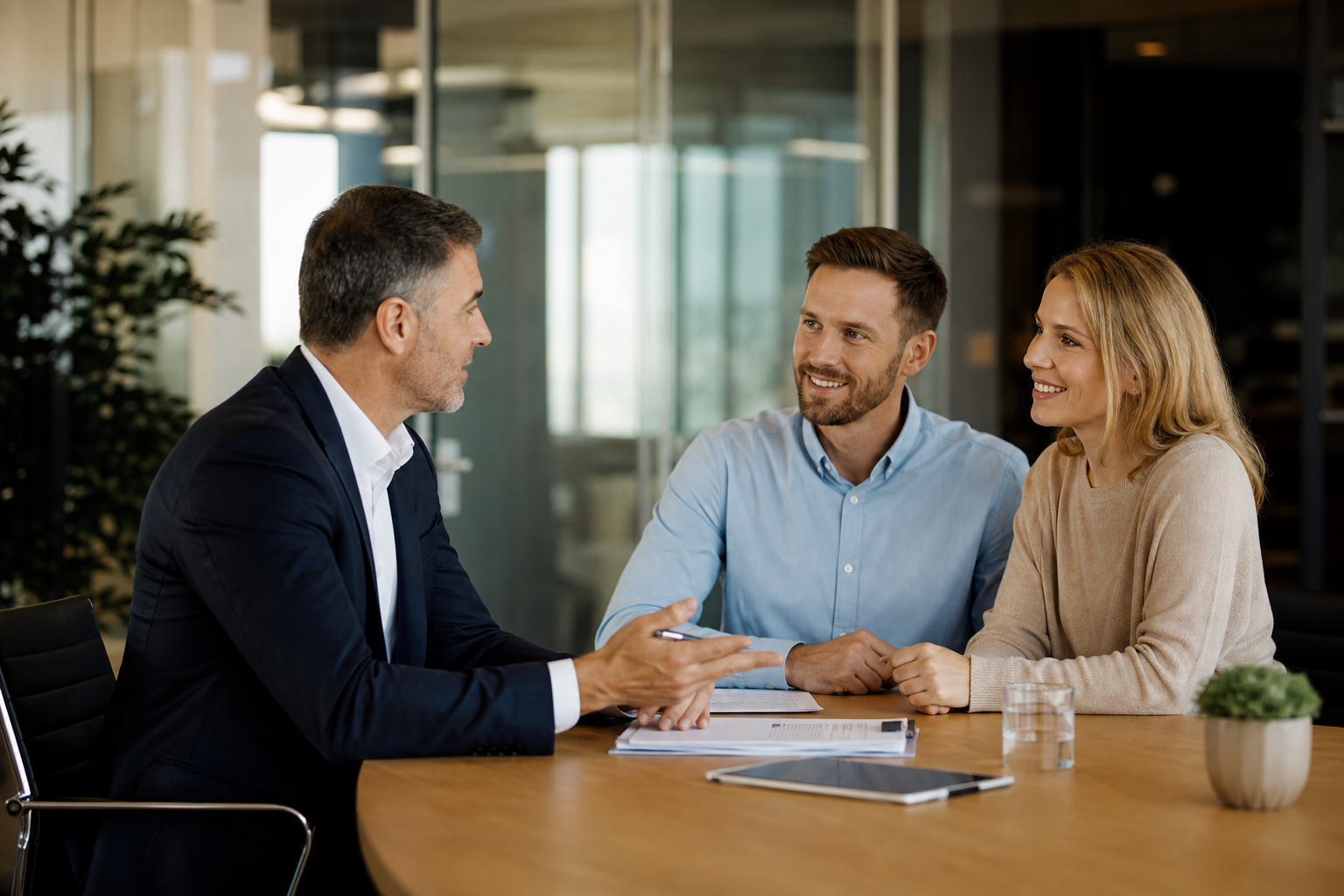 Professional buyer consultation in a modern office