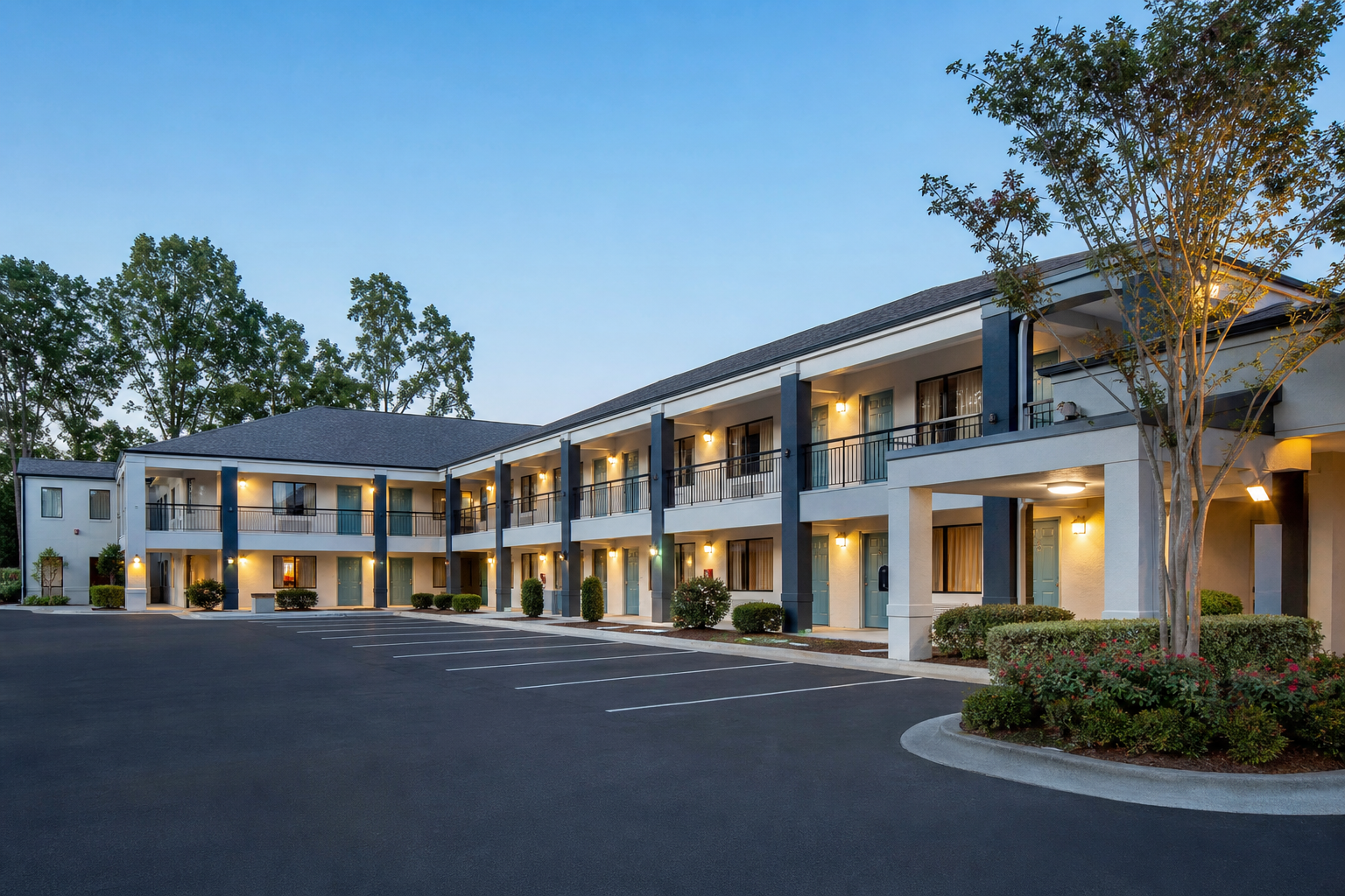 Clean contemporary motel property